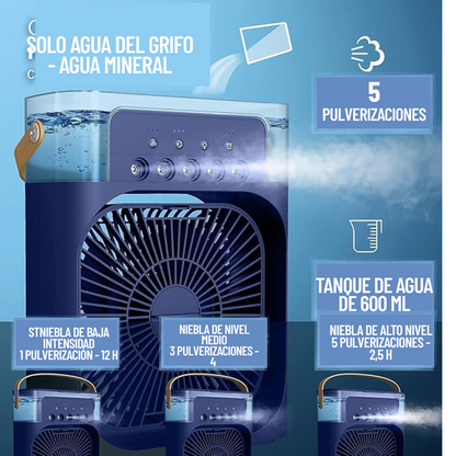 Enfriador,Humidificador,luz LED nocturna